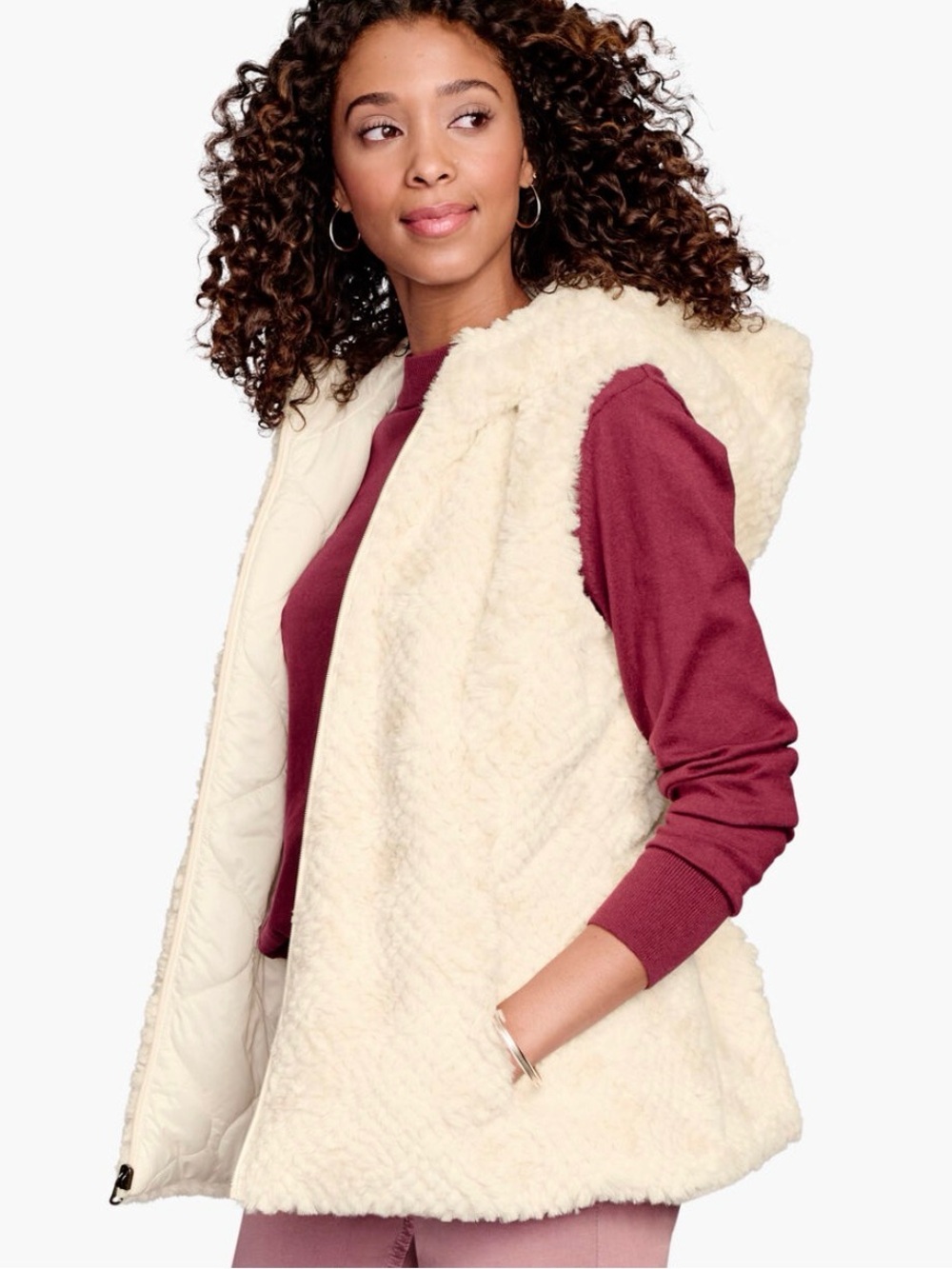 Johnston & Murphy Reversible Hooded Faux-Fur Vest